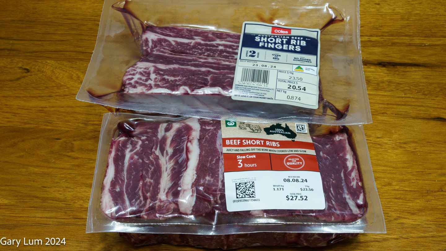 Short Ribs Pack Beef short ribs from Coles and Woolworths – Random Yummy